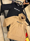 Burberry Hoodie logo Print Camel/ Black- Black / White