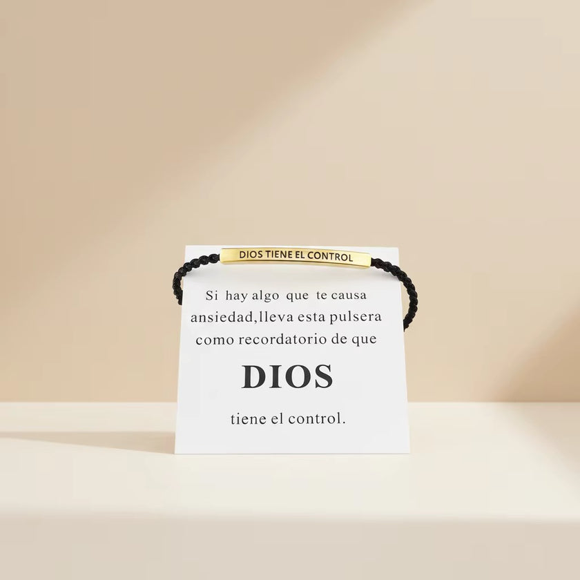 PULSO HILO NEGRO CON DORADO