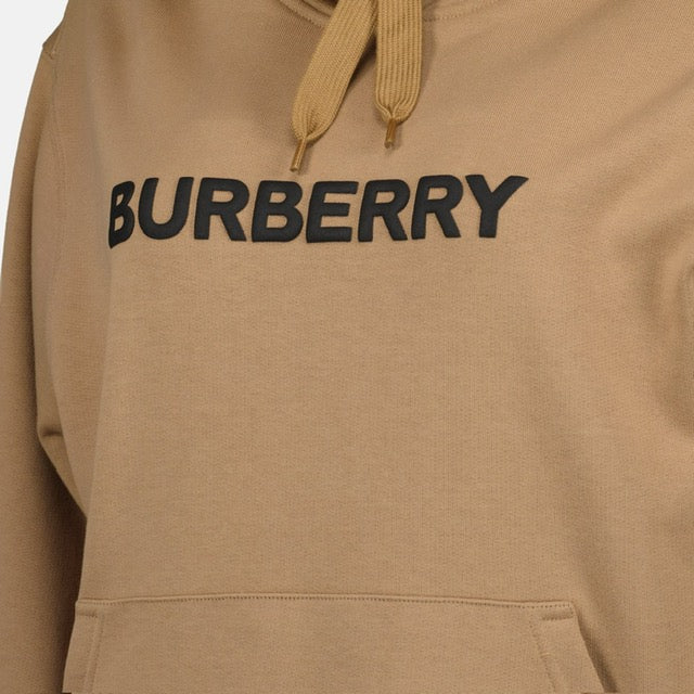 Burberry Hoodie logo Print Camel/ Black- Black / White