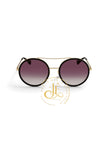 GUCCI Grey Gradient Round Sunglasses