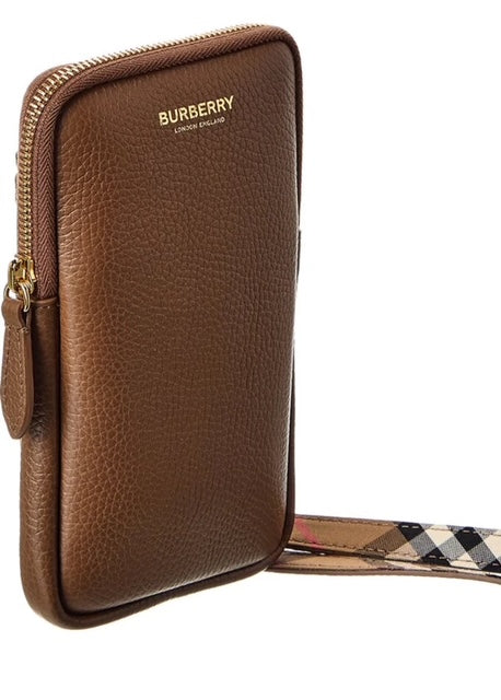 Canvas leather porta teléfono