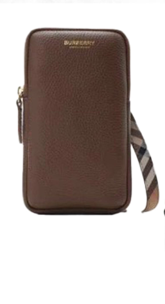 Canvas leather porta teléfono