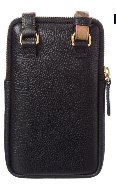 Canvas leather porta teléfono