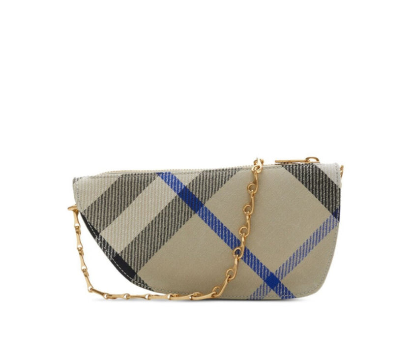 Shield Check-Pattern Mini Bag